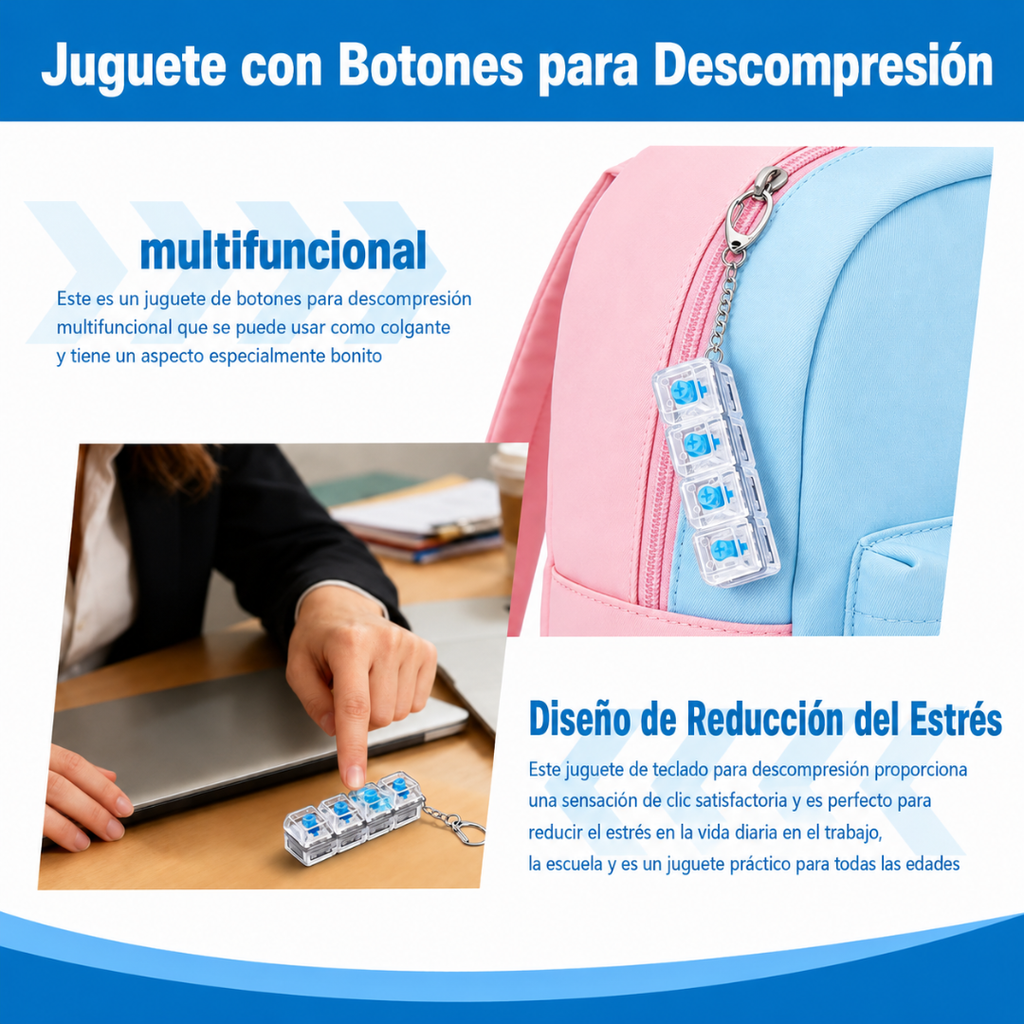 Teclado con Luzes Antiestrés